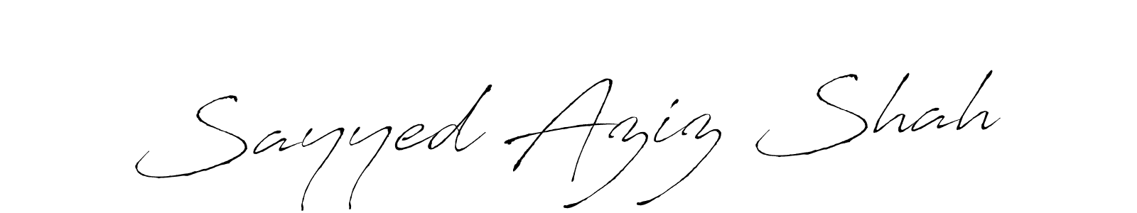 Also we have Sayyed Aziz Shah name is the best signature style. Create professional handwritten signature collection using Antro_Vectra autograph style. Sayyed Aziz Shah signature style 6 images and pictures png