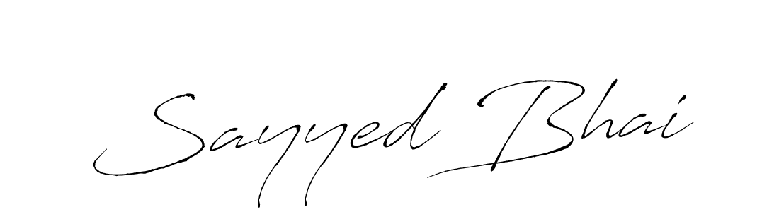 Create a beautiful signature design for name Sayyed Bhai. With this signature (Antro_Vectra) fonts, you can make a handwritten signature for free. Sayyed Bhai signature style 6 images and pictures png