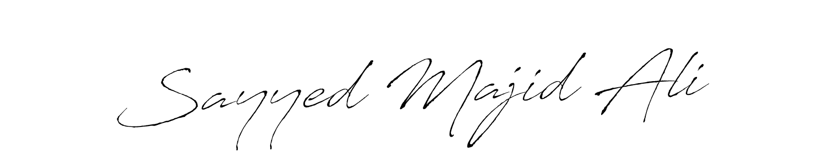 How to make Sayyed Majid Ali name signature. Use Antro_Vectra style for creating short signs online. This is the latest handwritten sign. Sayyed Majid Ali signature style 6 images and pictures png