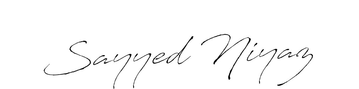 Make a beautiful signature design for name Sayyed Niyaz. With this signature (Antro_Vectra) style, you can create a handwritten signature for free. Sayyed Niyaz signature style 6 images and pictures png