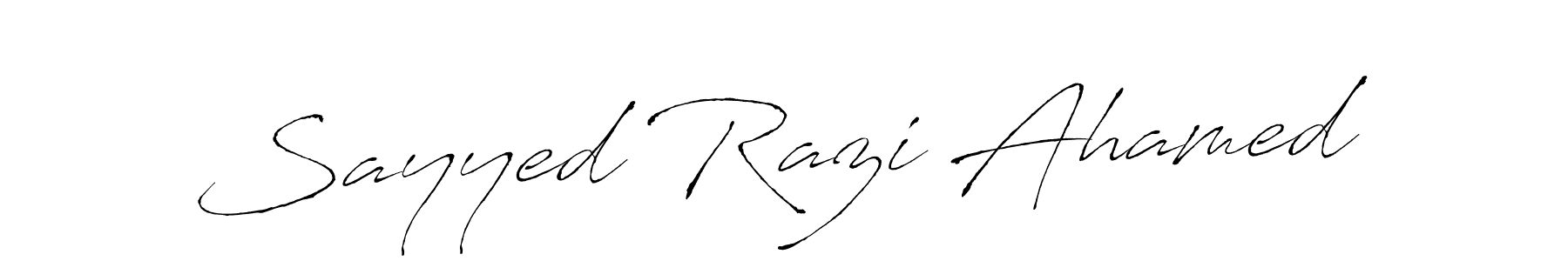 Sayyed Razi Ahamed stylish signature style. Best Handwritten Sign (Antro_Vectra) for my name. Handwritten Signature Collection Ideas for my name Sayyed Razi Ahamed. Sayyed Razi Ahamed signature style 6 images and pictures png