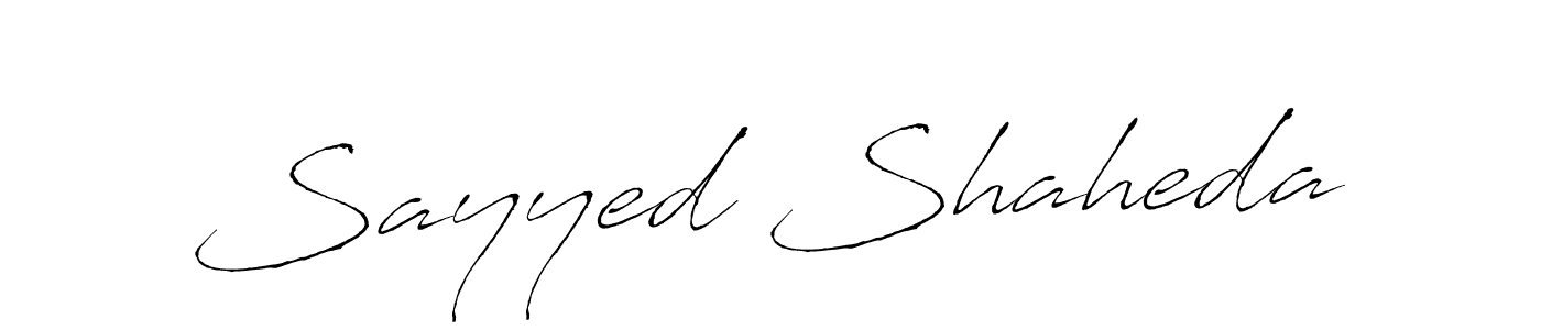 How to make Sayyed Shaheda signature? Antro_Vectra is a professional autograph style. Create handwritten signature for Sayyed Shaheda name. Sayyed Shaheda signature style 6 images and pictures png