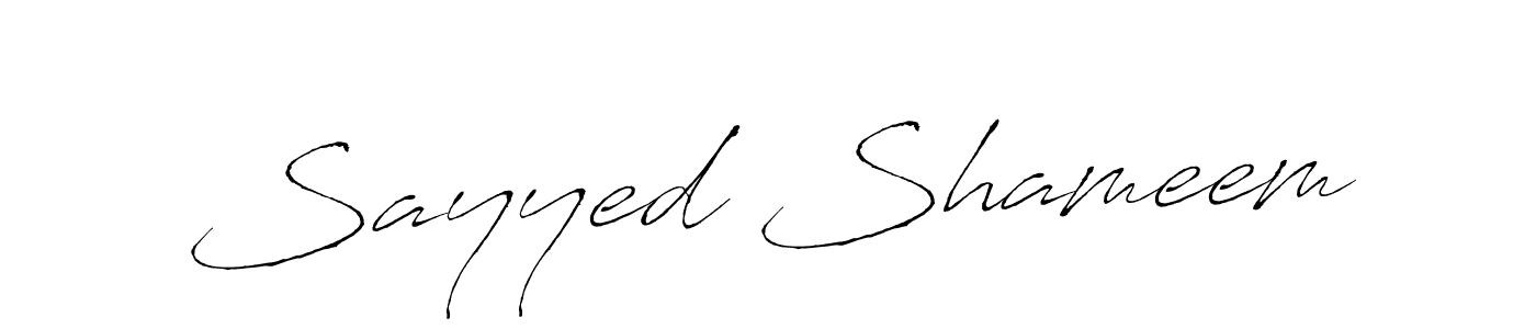 Use a signature maker to create a handwritten signature online. With this signature software, you can design (Antro_Vectra) your own signature for name Sayyed Shameem. Sayyed Shameem signature style 6 images and pictures png