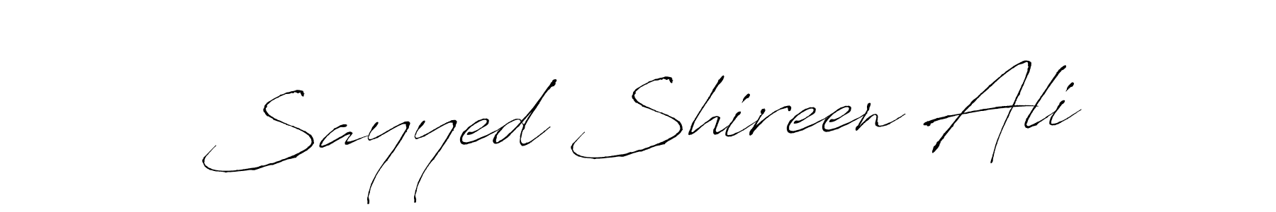 Make a short Sayyed Shireen Ali signature style. Manage your documents anywhere anytime using Antro_Vectra. Create and add eSignatures, submit forms, share and send files easily. Sayyed Shireen Ali signature style 6 images and pictures png
