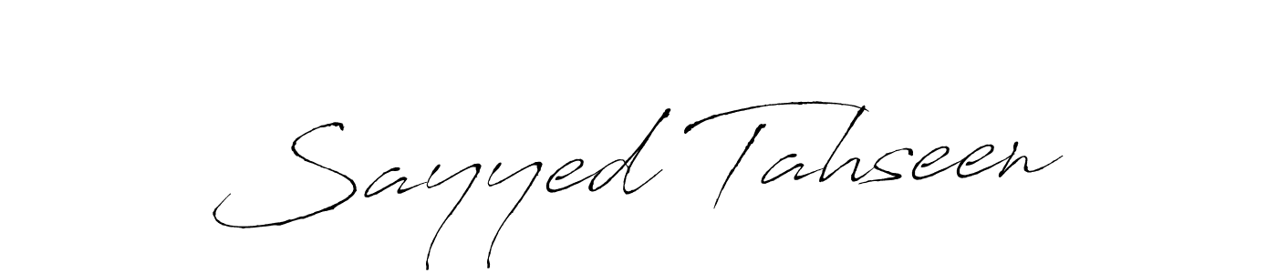 The best way (Antro_Vectra) to make a short signature is to pick only two or three words in your name. The name Sayyed Tahseen include a total of six letters. For converting this name. Sayyed Tahseen signature style 6 images and pictures png