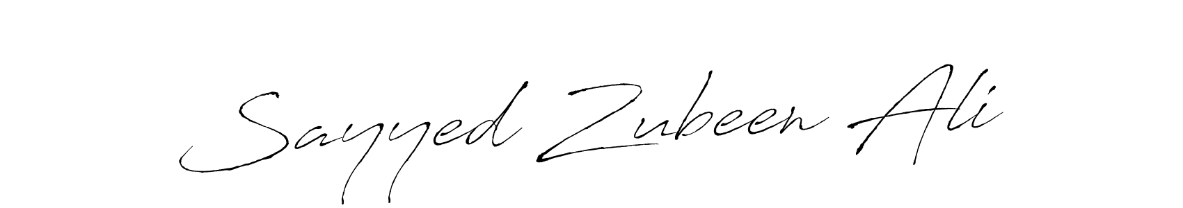 Create a beautiful signature design for name Sayyed Zubeen Ali. With this signature (Antro_Vectra) fonts, you can make a handwritten signature for free. Sayyed Zubeen Ali signature style 6 images and pictures png