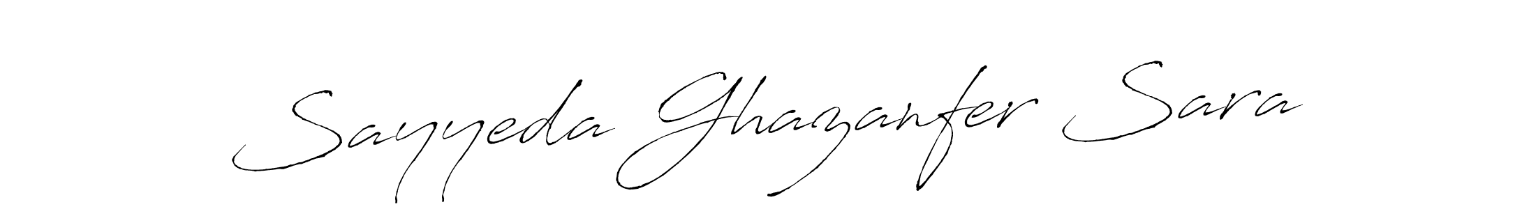 Use a signature maker to create a handwritten signature online. With this signature software, you can design (Antro_Vectra) your own signature for name Sayyeda Ghazanfer Sara. Sayyeda Ghazanfer Sara signature style 6 images and pictures png