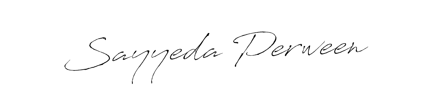 Sayyeda Perween stylish signature style. Best Handwritten Sign (Antro_Vectra) for my name. Handwritten Signature Collection Ideas for my name Sayyeda Perween. Sayyeda Perween signature style 6 images and pictures png
