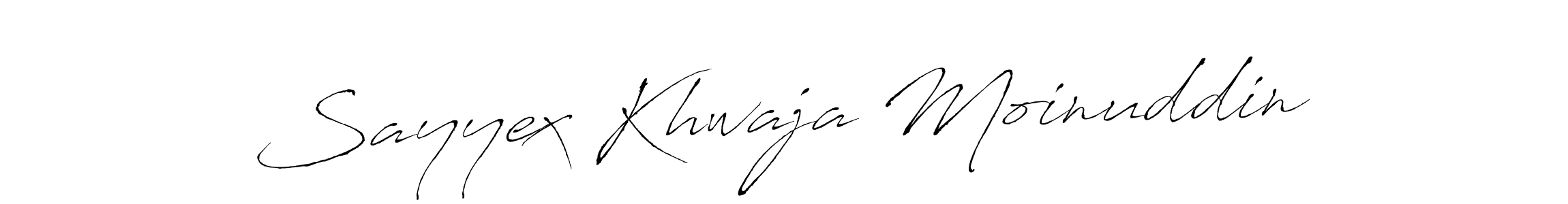 You should practise on your own different ways (Antro_Vectra) to write your name (Sayyex Khwaja Moinuddin) in signature. don't let someone else do it for you. Sayyex Khwaja Moinuddin signature style 6 images and pictures png