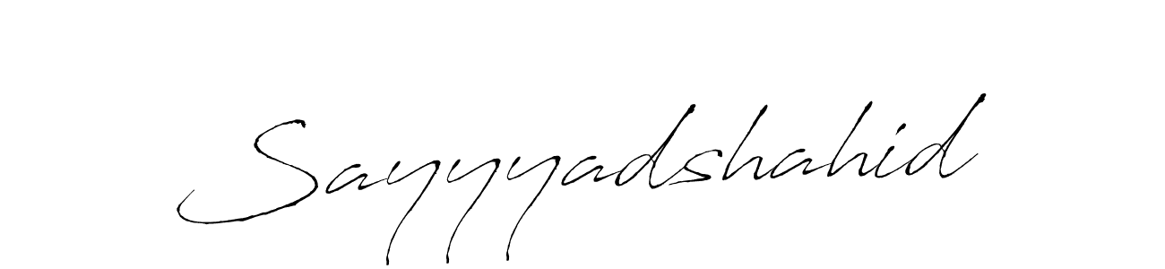 The best way (Antro_Vectra) to make a short signature is to pick only two or three words in your name. The name Sayyyadshahid include a total of six letters. For converting this name. Sayyyadshahid signature style 6 images and pictures png