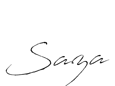 Design your own signature with our free online signature maker. With this signature software, you can create a handwritten (Antro_Vectra) signature for name Saza. Saza signature style 6 images and pictures png