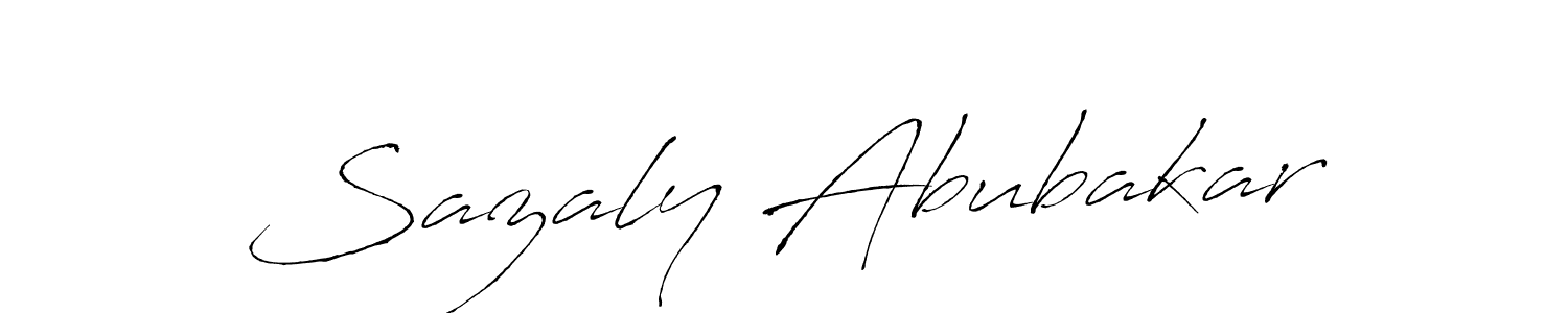Also we have Sazaly Abubakar name is the best signature style. Create professional handwritten signature collection using Antro_Vectra autograph style. Sazaly Abubakar signature style 6 images and pictures png
