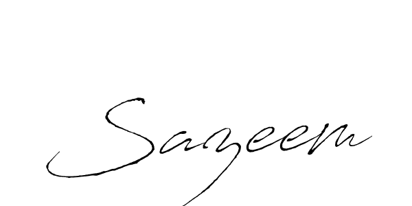 Create a beautiful signature design for name Sazeem. With this signature (Antro_Vectra) fonts, you can make a handwritten signature for free. Sazeem signature style 6 images and pictures png