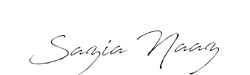 Also we have Sazia Naaz name is the best signature style. Create professional handwritten signature collection using Antro_Vectra autograph style. Sazia Naaz signature style 6 images and pictures png