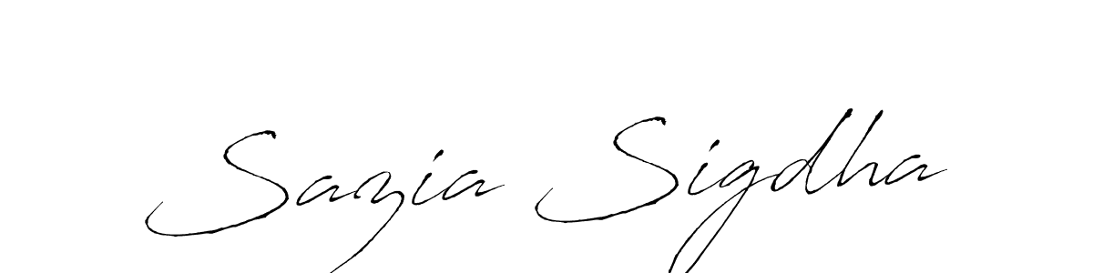 Sazia Sigdha stylish signature style. Best Handwritten Sign (Antro_Vectra) for my name. Handwritten Signature Collection Ideas for my name Sazia Sigdha. Sazia Sigdha signature style 6 images and pictures png