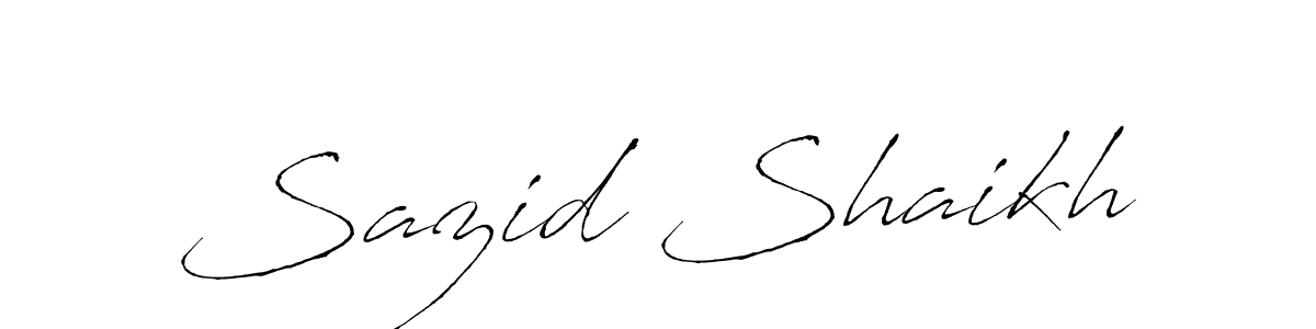 It looks lik you need a new signature style for name Sazid Shaikh. Design unique handwritten (Antro_Vectra) signature with our free signature maker in just a few clicks. Sazid Shaikh signature style 6 images and pictures png