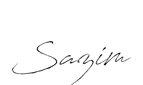 How to make Sazim name signature. Use Antro_Vectra style for creating short signs online. This is the latest handwritten sign. Sazim signature style 6 images and pictures png