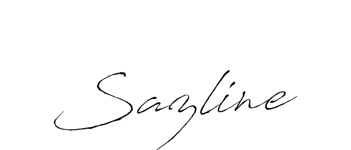 How to make Sazline signature? Antro_Vectra is a professional autograph style. Create handwritten signature for Sazline name. Sazline signature style 6 images and pictures png