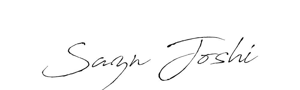 This is the best signature style for the Sazn Joshi name. Also you like these signature font (Antro_Vectra). Mix name signature. Sazn Joshi signature style 6 images and pictures png