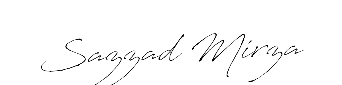 Make a beautiful signature design for name Sazzad Mirza. With this signature (Antro_Vectra) style, you can create a handwritten signature for free. Sazzad Mirza signature style 6 images and pictures png