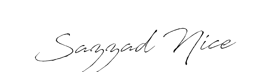 Make a beautiful signature design for name Sazzad Nice. Use this online signature maker to create a handwritten signature for free. Sazzad Nice signature style 6 images and pictures png