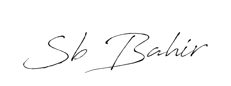 How to make Sb Bahir signature? Antro_Vectra is a professional autograph style. Create handwritten signature for Sb Bahir name. Sb Bahir signature style 6 images and pictures png
