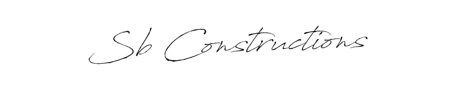 Make a beautiful signature design for name Sb Constructions. With this signature (Antro_Vectra) style, you can create a handwritten signature for free. Sb Constructions signature style 6 images and pictures png