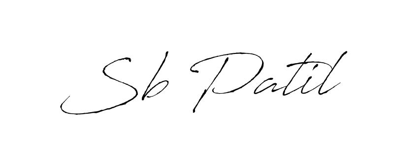 Design your own signature with our free online signature maker. With this signature software, you can create a handwritten (Antro_Vectra) signature for name Sb Patil. Sb Patil signature style 6 images and pictures png
