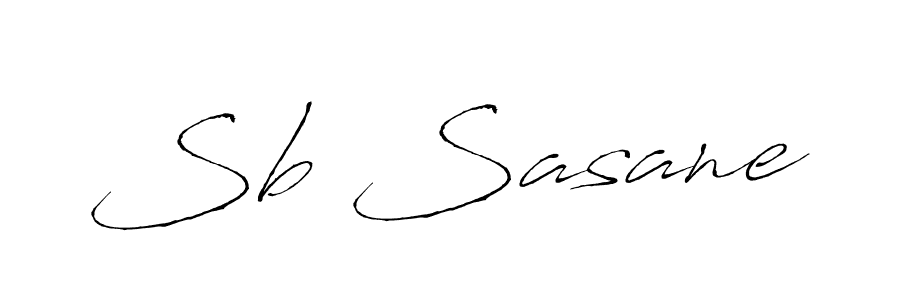 Make a beautiful signature design for name Sb Sasane. With this signature (Antro_Vectra) style, you can create a handwritten signature for free. Sb Sasane signature style 6 images and pictures png