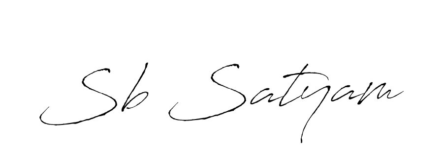 Make a beautiful signature design for name Sb Satyam. With this signature (Antro_Vectra) style, you can create a handwritten signature for free. Sb Satyam signature style 6 images and pictures png