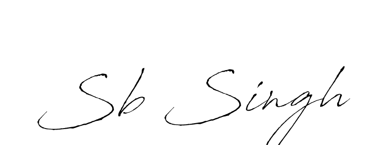 Create a beautiful signature design for name Sb Singh. With this signature (Antro_Vectra) fonts, you can make a handwritten signature for free. Sb Singh signature style 6 images and pictures png