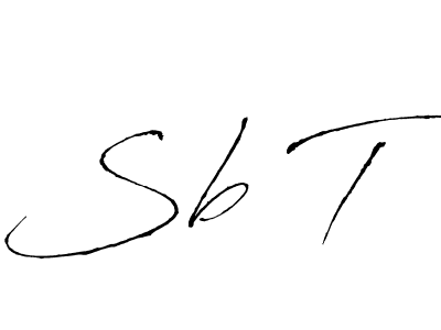 How to make Sb T signature? Antro_Vectra is a professional autograph style. Create handwritten signature for Sb T name. Sb T signature style 6 images and pictures png