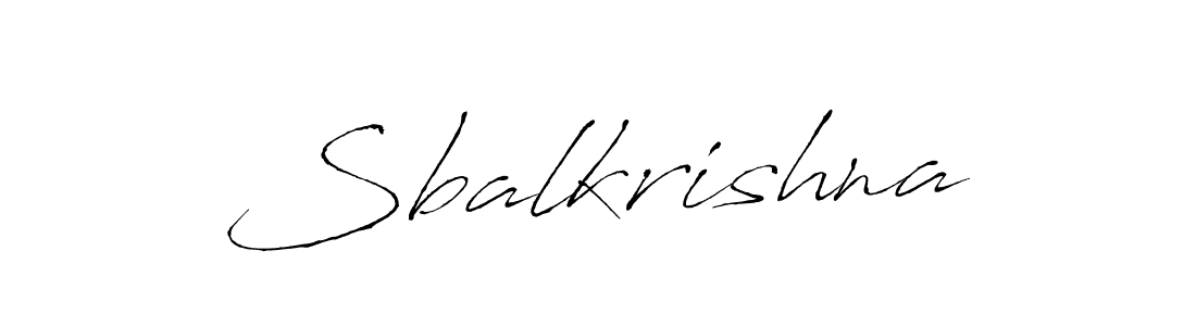 Design your own signature with our free online signature maker. With this signature software, you can create a handwritten (Antro_Vectra) signature for name Sbalkrishna. Sbalkrishna signature style 6 images and pictures png