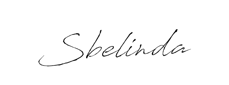 How to make Sbelinda signature? Antro_Vectra is a professional autograph style. Create handwritten signature for Sbelinda name. Sbelinda signature style 6 images and pictures png