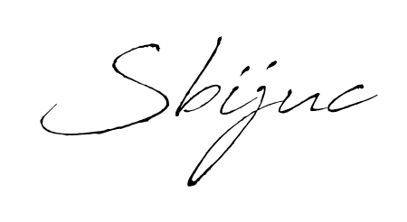 Looking for an artistic signature for Sbijuc? The Antro_Vectra calligraphy style gives a sophisticated flow suitable for business cards and emails. Sbijuc signature style 6 images and pictures png