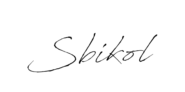 Make a beautiful signature design for name Sbikol. With this signature (Antro_Vectra) style, you can create a handwritten signature for free. Sbikol signature style 6 images and pictures png