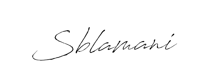 How to make Sblamani signature? Antro_Vectra is a professional autograph style. Create handwritten signature for Sblamani name. Sblamani signature style 6 images and pictures png