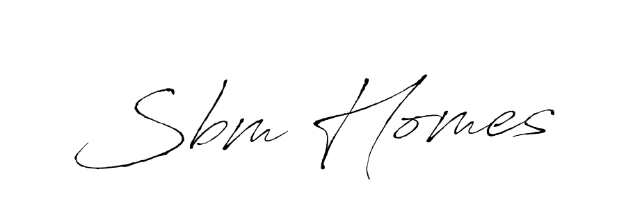 Create a beautiful signature design for name Sbm Homes. With this signature (Antro_Vectra) fonts, you can make a handwritten signature for free. Sbm Homes signature style 6 images and pictures png