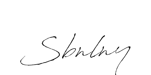 How to make Sbnlny name signature. Use Antro_Vectra style for creating short signs online. This is the latest handwritten sign. Sbnlny signature style 6 images and pictures png