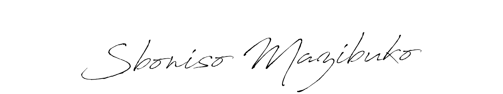 Design your own signature with our free online signature maker. With this signature software, you can create a handwritten (Antro_Vectra) signature for name Sboniso Mazibuko. Sboniso Mazibuko signature style 6 images and pictures png