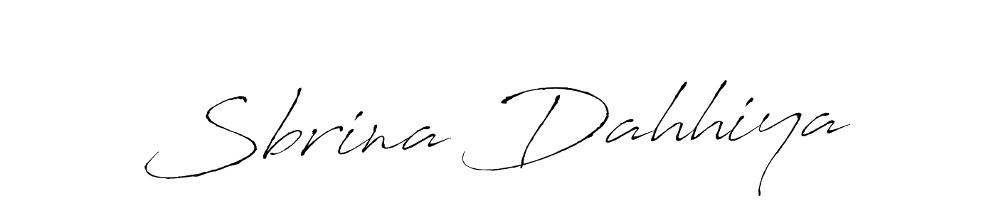 Design your own signature with our free online signature maker. With this signature software, you can create a handwritten (Antro_Vectra) signature for name Sbrina Dahhiya. Sbrina Dahhiya signature style 6 images and pictures png