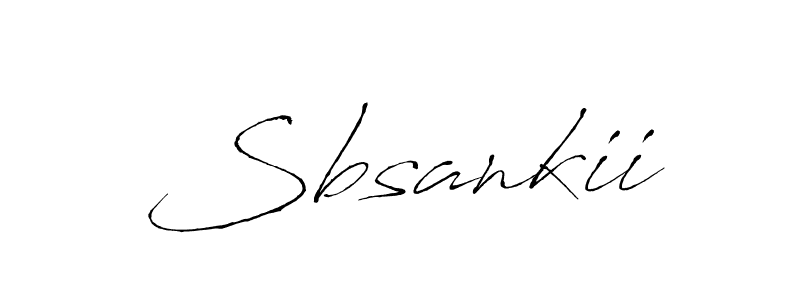 Make a beautiful signature design for name Sbsankii. With this signature (Antro_Vectra) style, you can create a handwritten signature for free. Sbsankii signature style 6 images and pictures png