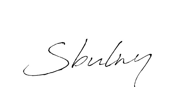 Antro_Vectra is a professional signature style that is perfect for those who want to add a touch of class to their signature. It is also a great choice for those who want to make their signature more unique. Get Sbulny name to fancy signature for free. Sbulny signature style 6 images and pictures png