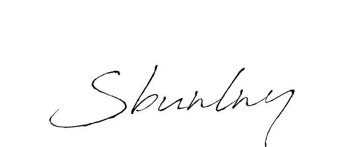 You should practise on your own different ways (Antro_Vectra) to write your name (Sbunlny) in signature. don't let someone else do it for you. Sbunlny signature style 6 images and pictures png