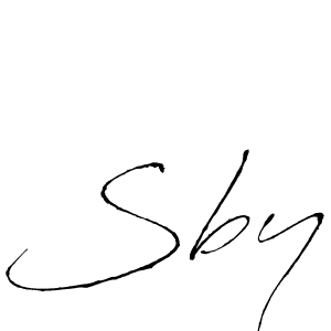 Antro_Vectra is a professional signature style that is perfect for those who want to add a touch of class to their signature. It is also a great choice for those who want to make their signature more unique. Get Sby name to fancy signature for free. Sby signature style 6 images and pictures png