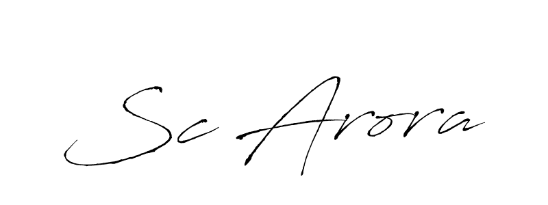 Create a beautiful signature design for name Sc Arora. With this signature (Antro_Vectra) fonts, you can make a handwritten signature for free. Sc Arora signature style 6 images and pictures png