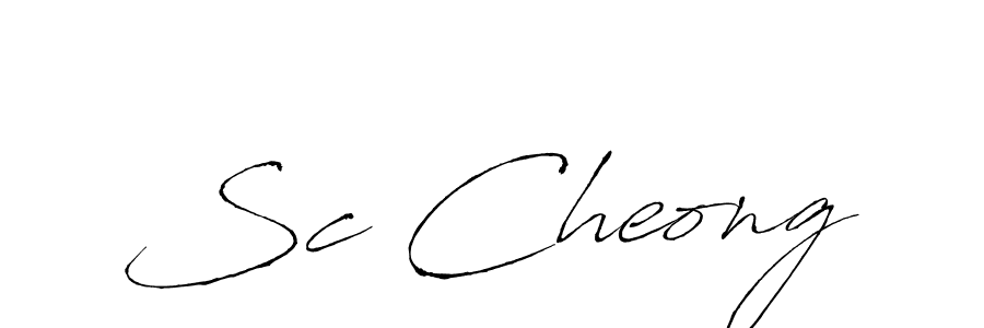 Also we have Sc Cheong name is the best signature style. Create professional handwritten signature collection using Antro_Vectra autograph style. Sc Cheong signature style 6 images and pictures png