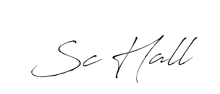 Antro_Vectra is a professional signature style that is perfect for those who want to add a touch of class to their signature. It is also a great choice for those who want to make their signature more unique. Get Sc Hall name to fancy signature for free. Sc Hall signature style 6 images and pictures png