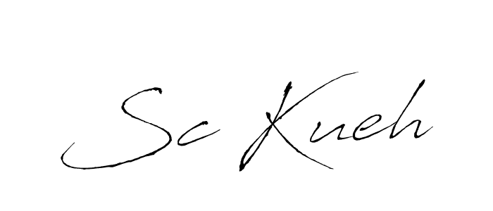 Once you've used our free online signature maker to create your best signature Antro_Vectra style, it's time to enjoy all of the benefits that Sc Kueh name signing documents. Sc Kueh signature style 6 images and pictures png