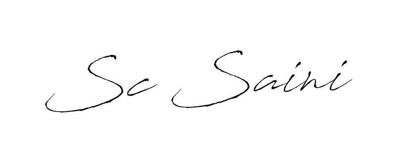 Design your own signature with our free online signature maker. With this signature software, you can create a handwritten (Antro_Vectra) signature for name Sc Saini. Sc Saini signature style 6 images and pictures png